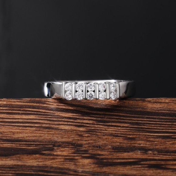 ▶Double Row Big Round CZ Dainty Casual Fashion Eternity Rings for Women, L049